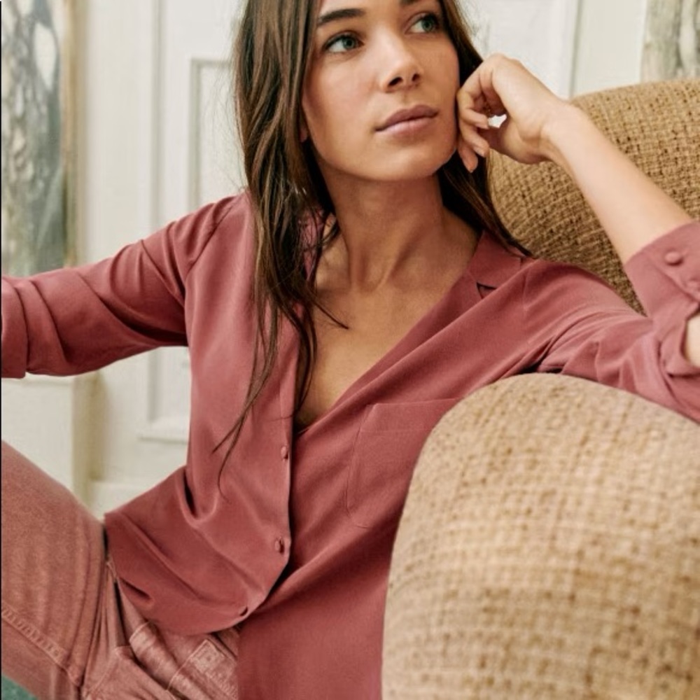 Sézane Florence silk shirt